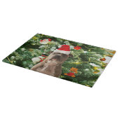 Pitbull Dog Christmas Tree Ornaments Snowman Schneidebrett (Ecke)