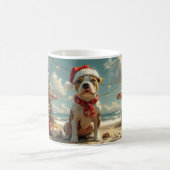 Pitbull Dog Christmas Vintag Beach Kaffeetasse (Mittel)