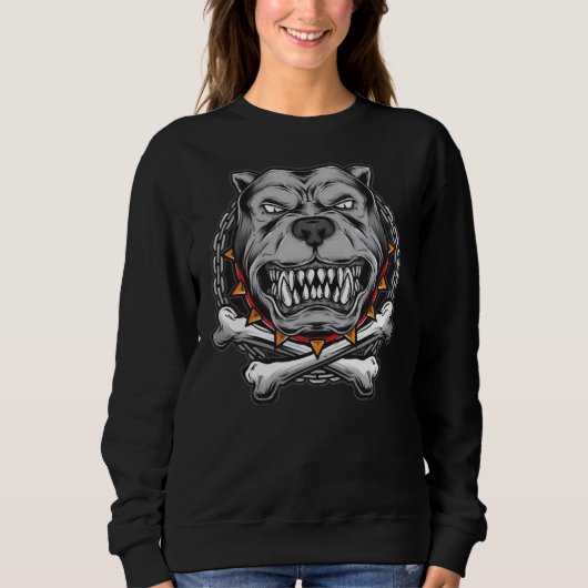 Pitbull Dog Classic Sweatshirt (Vorderseite)