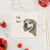 Pitbull Dog Custom Cocktail Napkin Serviette (Beispiel)