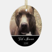 Pitbull Dog Custom Pet Foto Weihnachten Keramik Ornament (Rechts)