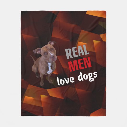 Pitbull Dog Fleecedecke (Vorderseite)