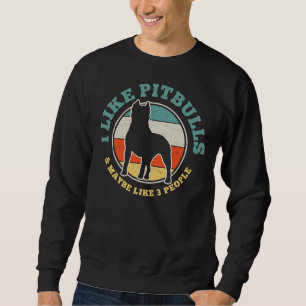 Pitbull Dog Funny Vintag Classic Sweatshirt