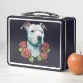 Pitbull Dog Gothic Blood Rose Pittie Pit Bull Metall Brotdose (Beispiel)