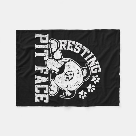 Pitbull Dog Liebhaber der Pit Face Pit Bull Fleecedecke (Vorderseite (Horizontal))