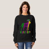 Pitbull Dog Lover Mardi Gras Carnival Jester Sweatshirt (Vorne ganz)