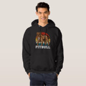 Pitbull Dog Lover Retro Hoodie (Vorne ganz)