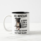 Pitbull Dog Lover Zweifarbige Tasse (Links)