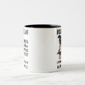 Pitbull Dog Lover Zweifarbige Tasse (Mittel)