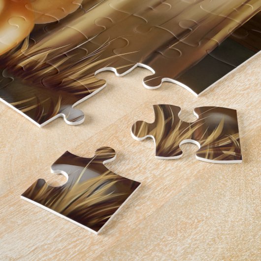 Pitbull Dog mit Hexenhut Puzzle (Seite)