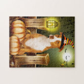 Pitbull Dog mit Hexenhut Puzzle (Horizontal)