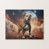 Pitbull dog on Mars on a Jigsaw Puzzle! Puzzle (Horizontal)