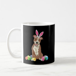 Pitbull Dog Ostertag Bunny Egg Osterkostüm B Kaffeetasse