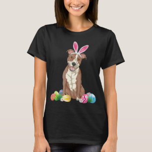 Pitbull Dog Ostertag Bunny Egg Osterkostüm B T-Shirt