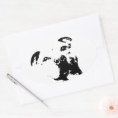 Pitbull Dog Ovaler Aufkleber (Umschlag)