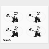 Pitbull Dog Ovaler Aufkleber (Blatt)