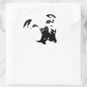 Pitbull Dog Ovaler Aufkleber (Tasche)