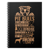 PitBull Dog Pit Bull Owner Geschenk für Pit Bull L Notizblock (Vorderseite)