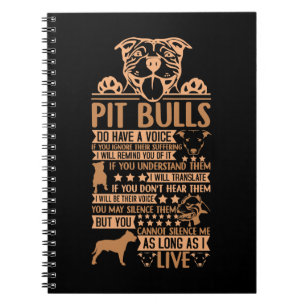 PitBull Dog Pit Bull Owner Geschenk für Pit Bull L Notizblock
