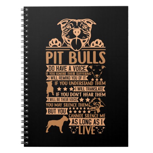PitBull Dog Pit Bull Owner Geschenk für Pit Bull L Notizblock (Vorderseite)
