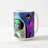 Pitbull Dog Pop Art Kaffeetasse (VorderseiteRechts)