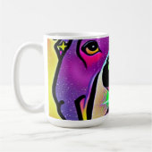 Pitbull Dog Pop Art Kaffeetasse (Links)