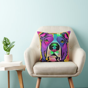 Pitbull Dog Pop Art Kissen