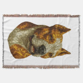 Pitbull Dog Portrait Decke (Vorderseite)