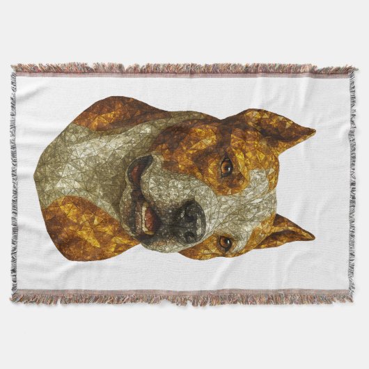 Pitbull Dog Portrait Decke (Vorderseite)