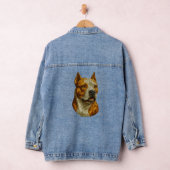 Pitbull Dog Portrait Jeansjacke (Hangar)