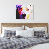 Pitbull Dog Portrait Leinwand Art Print (Insitu (Schlafzimmer))