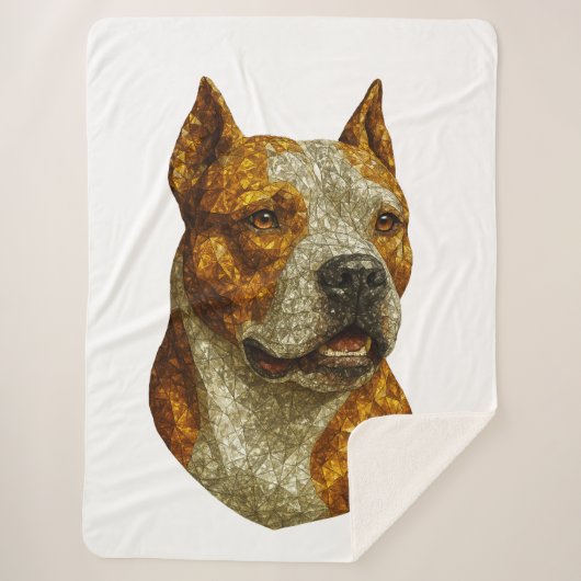 Pitbull Dog Portrait Sherpadecke (Vorderseite)