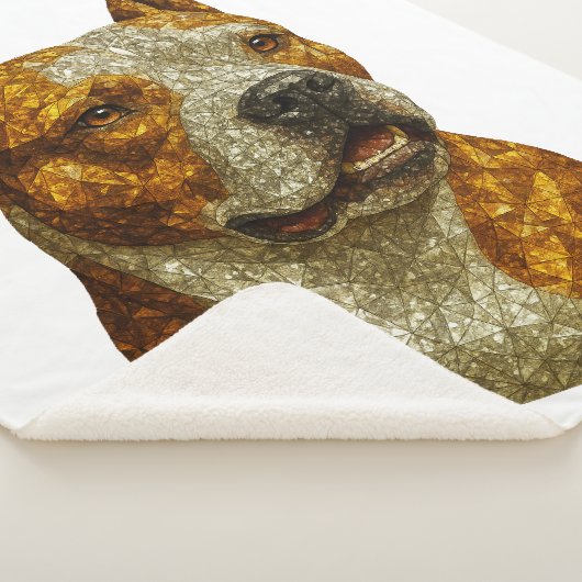 Pitbull Dog Portrait Sherpadecke (3/4)