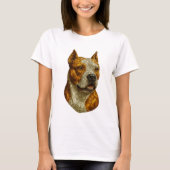 Pitbull Dog Portrait T-Shirt (Vorderseite)