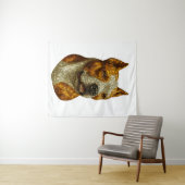 Pitbull Dog Portrait Wandteppich (Beispiel (Horizontal))