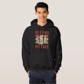Pitbull Dog Retro Hoodie (Vorne ganz)