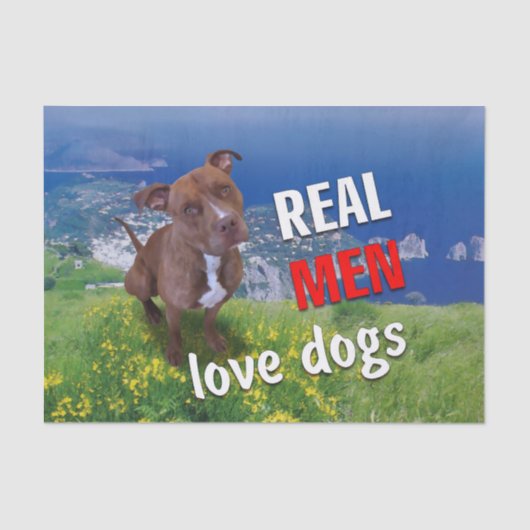 Pitbull Dog Seidenpapier (Vorderseite)