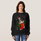 Pitbull Dog Sock Weihnachten Sweatshirt (Vorne ganz)