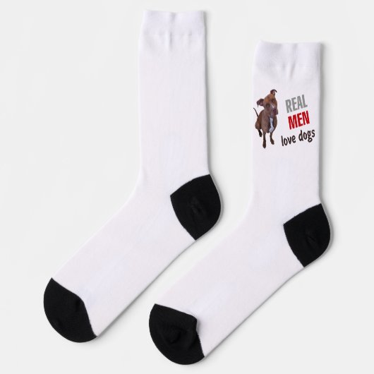 Pitbull Dog Socken (Linkes Detail)