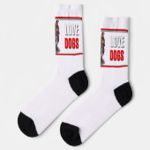 Pitbull Dog Socken (Linkes Detail)
