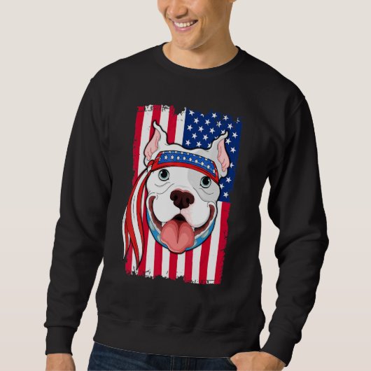 Pitbull Dog Sweatshirt (Vorderseite)