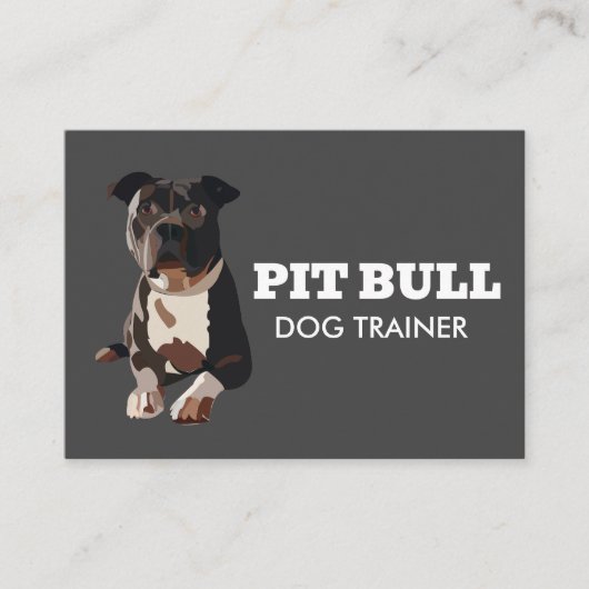 Pitbull Dog Trainer Visitenkarte (Vorderseite)