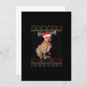 Pitbull Dog Ugly Sweater Christmas Welpe Hund Love Einladung (Vorne/Hinten)