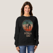 Pitbull Dog Vintag Pitbull Vater Sweatshirt (Vorne ganz)