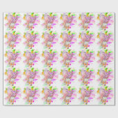 Pitbull Dog Wasserfarben Kunst Geschenkpapier (Flach)