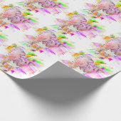 Pitbull Dog Wasserfarben Kunst Geschenkpapier (Ecke)