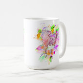 Pitbull Dog Wasserfarben Kunst Kaffeetasse (VorderseiteRechts)