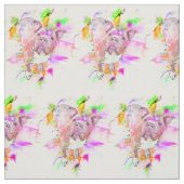 Pitbull Dog Wasserfarben Kunst Stoff (Muster)