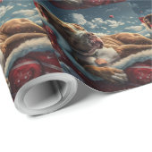 Pitbull Dog Weihnachtsfest Geschenkpapier (Rolleneckpunkt)