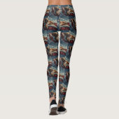 Pitbull Dog Weihnachtsfest Leggings (Rückseite)